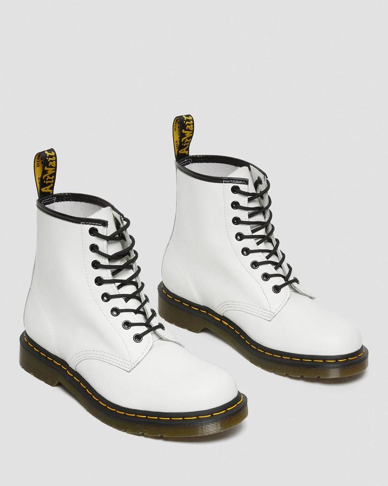 Dr Martens 1460 Smooth Leren Veterlaarzen Heren Wit | NL 275BEX